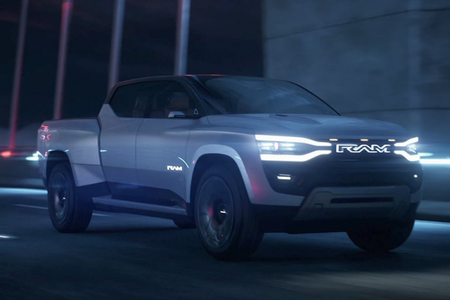 trucks, reveal, off-road, luxury, ram 1500 ev revolution concept debuts with twin motors and three-row seats