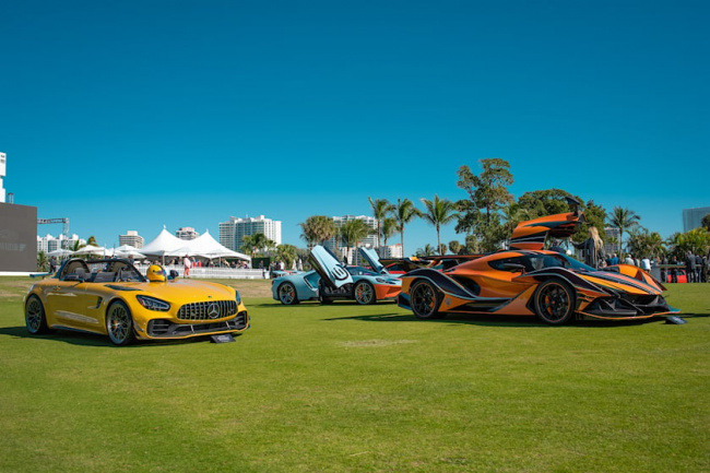 supercars, concours d'elegance, classic cars, old and new will duke it out for prizes at 2023 miami motorcar cavalcade