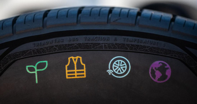 autos news, goodyear unveils demo tyre produced with 90% sustainable materials