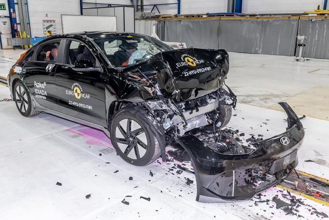 tesla, model y, hyundai, ioniq 6, car news, safety, electric cars dominate 'best in class' safety list