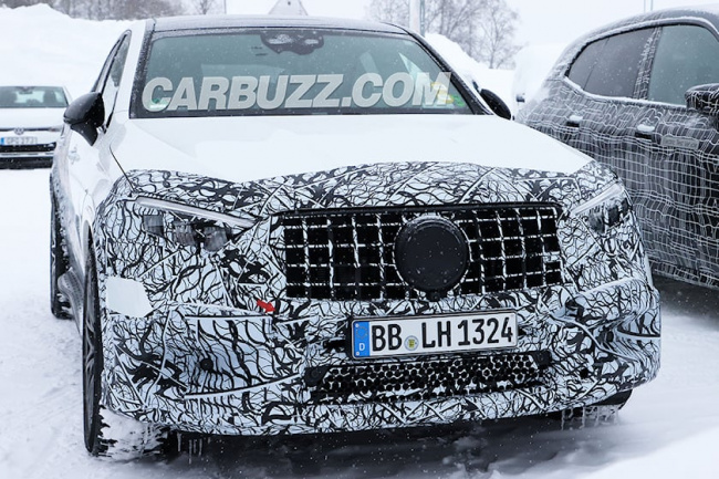 spy shots, sports cars, best look yet at mercedes-amg glc 63 coupe's high-tech interior