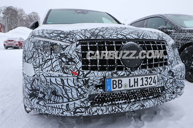 spy shots, sports cars, best look yet at mercedes-amg glc 63 coupe's high-tech interior