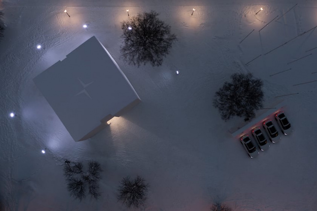 offbeat, polestar's new showroom in the arctic circle is made entirely of snow