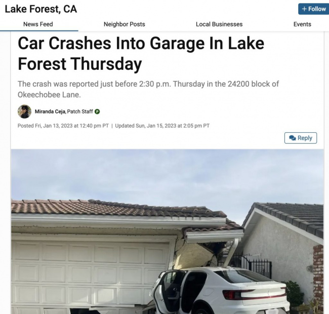 tesla gets wrongfully accused (initially) of polestar 2’s crash into residential home