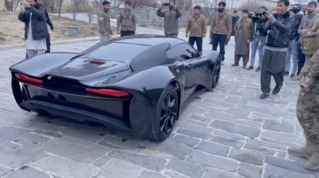 the taliban beats tesla to the punch, launching afghanistan's first hypercar