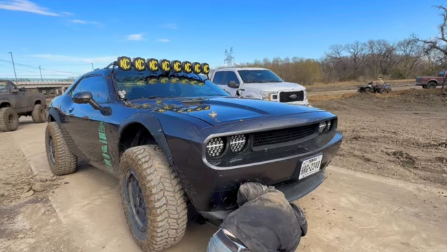 news, muscle, american, newsletter, handpicked, sports, classic, client, modern classic, europe, features, luxury, trucks, celebrity, off-road, exotic, asian, canadian, dodge challenger goes off-roading