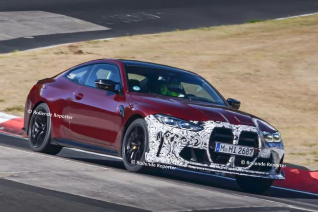 spy shots, sports cars, bmw m4 cs spied at the nurburgring