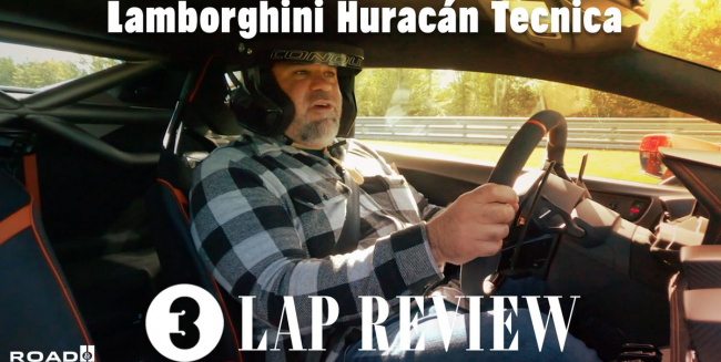 , the lamborghini huracán tecnica is silly fun on the track, but a handful on the road