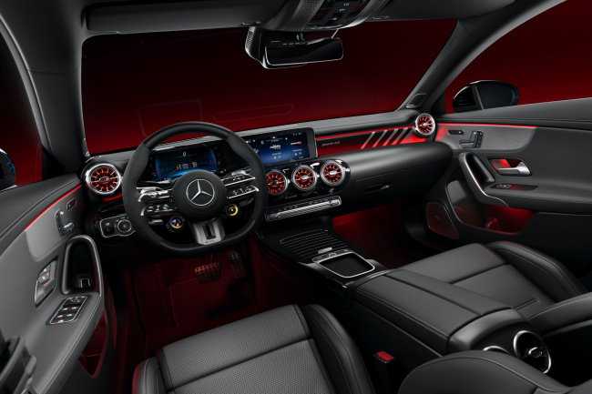 mercedes-benz adds tech, power, and 45 s model to 2024 cla 
