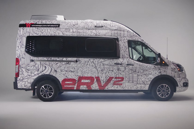video, reveal, winnebago unveils all-electric rv prototype with 108 miles of range
