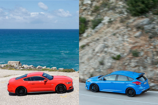 Budget 2010s Ford Fun: Used Focus RS or Used S550 Mustang GT?