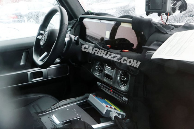 spy shots, interior, mercedes eqg electric off-roader won't get a gimmicky interior
