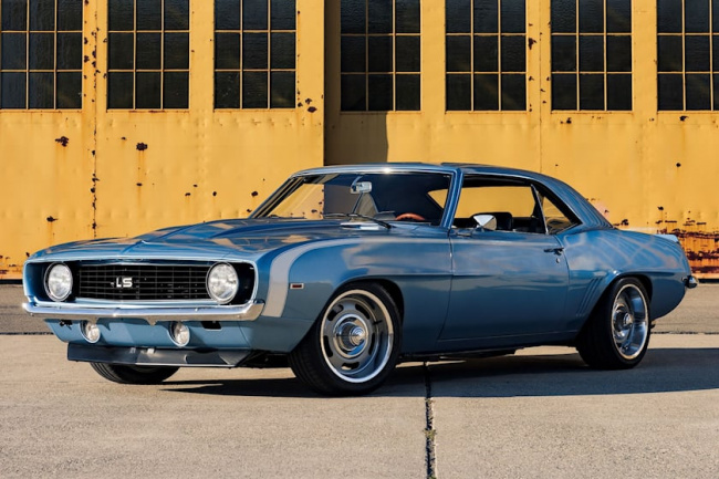 muscle cars, engine, kindred motorworks introduces retromod supercharged camaro lt and electric chevy 3100 truck