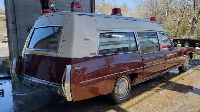 news, classic, american, muscle, newsletter, handpicked, sports, client, modern classic, europe, features, luxury, trucks, celebrity, off-road, exotic, asian, hunters discover barn find 1971 cadillac ambulance