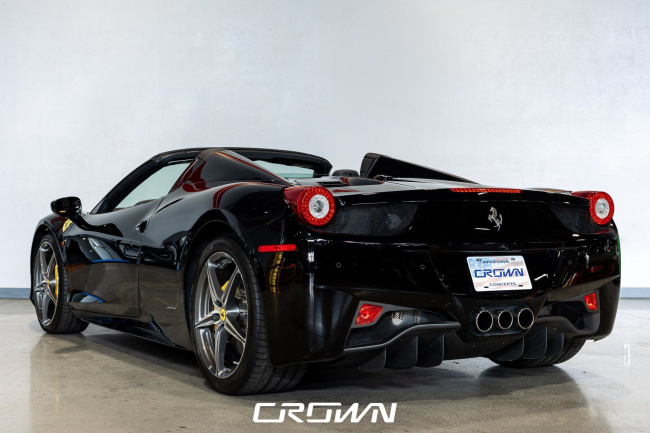 handpicked, sports, american, news, muscle, newsletter, classic, client, modern classic, europe, features, luxury, trucks, celebrity, off-road, exotic, asian, german, crown concepts is selling a stunning ferrari 458 spider