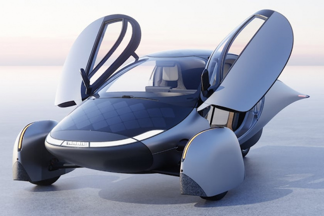 video, reveal, aptera ev is a solar-powered car with butterfly doors
