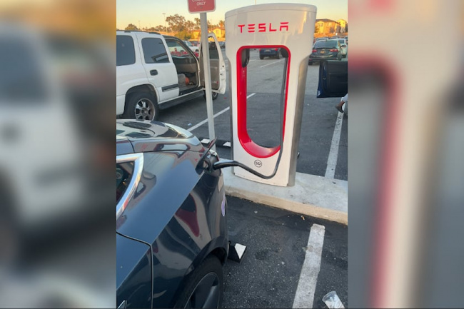 rumor, industry news, tesla superchargers for non-tesla vehicles spied in america