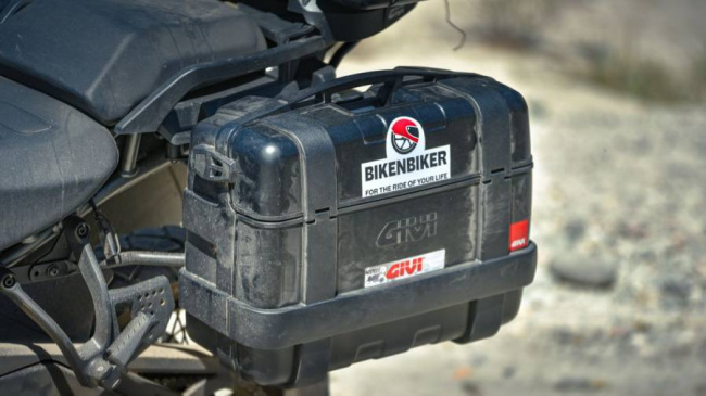 givi bikenbiker, mototcycle accessories, tank guard, crash guard, hydration pack, luggage, dolmiti trekker, side cases, rucksack, side stand extension, windscreen, aftermarket, accessories, top case, , overdrive, 2022 overdrive adv bike shootout: gear and accessories