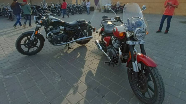eicher motors, royal enfield, royal enfield motorcycles, royal enfield super meteor 650, super meteor 650, royal enfield meteor 350, meteor 350, cruiser motorcycle, harris performance, parallel twin, parallel twin engine, royal enfield interceptor 650, royal enfield gt 650, interceptor 650, gt 650, 650cc motorcycle, , overdrive, royal enfield super meteor 650 first ride report - the highway star