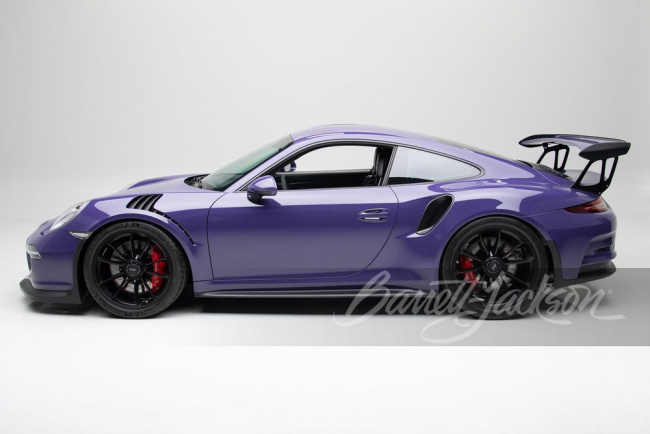 handpicked, sports, american, news, muscle, newsletter, classic, client, modern classic, europe, features, luxury, trucks, celebrity, off-road, exotic, asian, italian, special order porsche 911 gt3 rs in ultraviolet selling at barrett-jackson this saturday