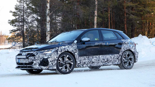audi s3 facelift spied during cold-weather development