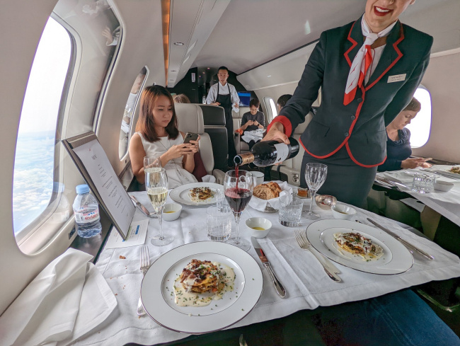 3 ways to travel in luxurious style in 2023: from vistajet’s michelin-starred dining on your private jet, to lamborghini’s all-terrain super sports car huracán sterrato and the electric rimac nevera