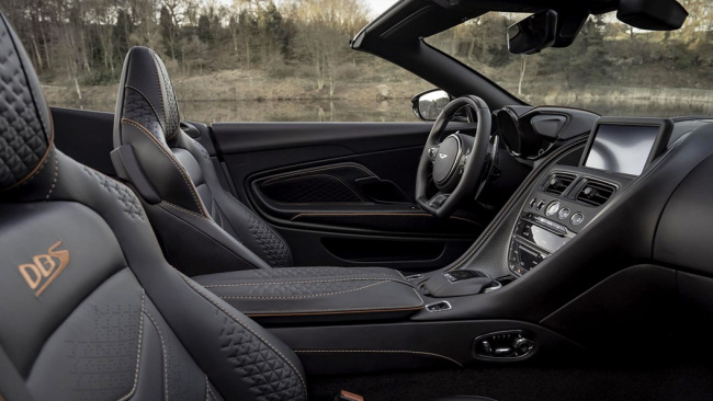 The Aston DBS Superleggera Volante interior