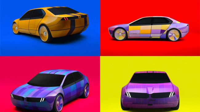 Shades of Andy Warhol in the official pictures of the BMW i Vision Dee