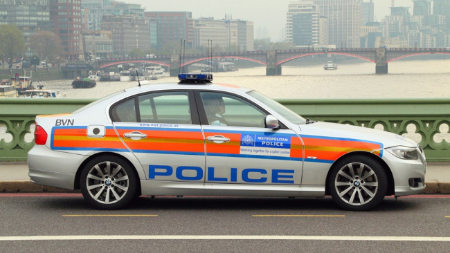 BMW police car side