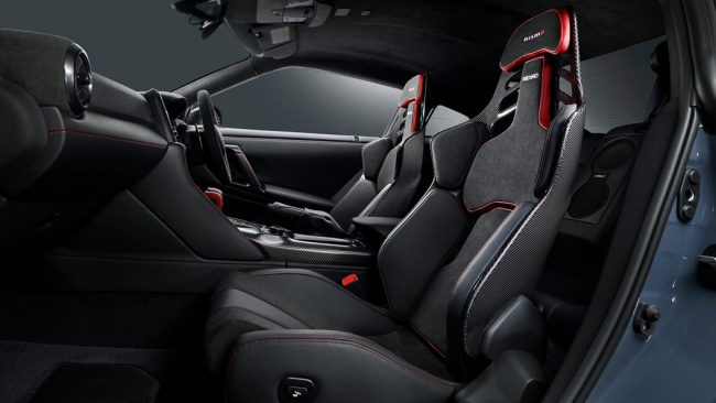 Nissan GT-R NISMO interior showing new Recaro seats