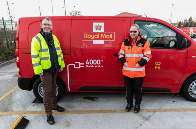 commercial, mobility, electric vehicles, ev infrastructure, royal mail passes milestone of 4,000 electric vans