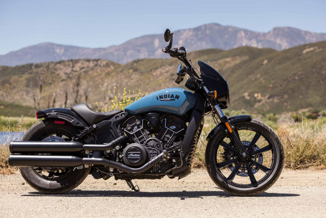 Indian Scout Rogue models start at $12,749 MSRP. The model seen here has an MSRP of $14,149.