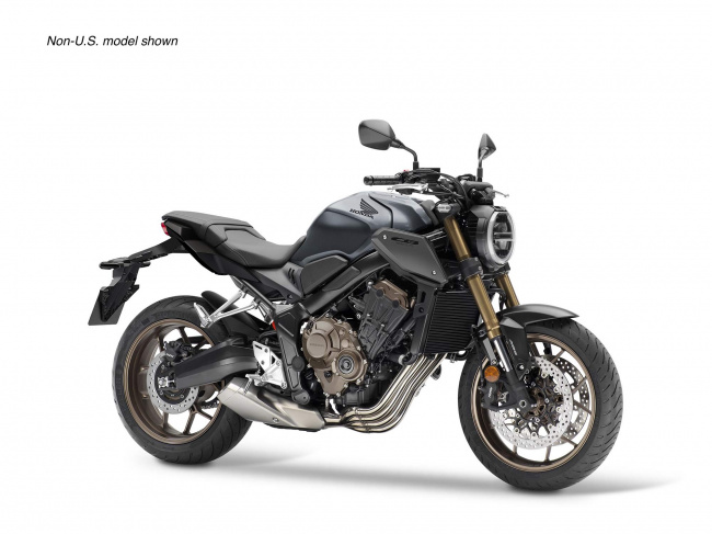Like most of its CB siblings, the CB650R standard returns unchanged for 2023.