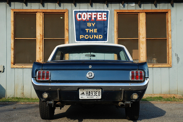 Muscle Coffee, Ford Mustang, muscle car