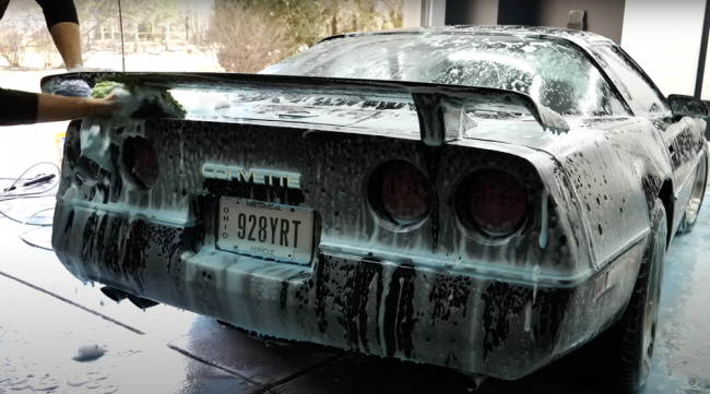 Watch This C4 Corvette Get Its First Wash in 25 Years
