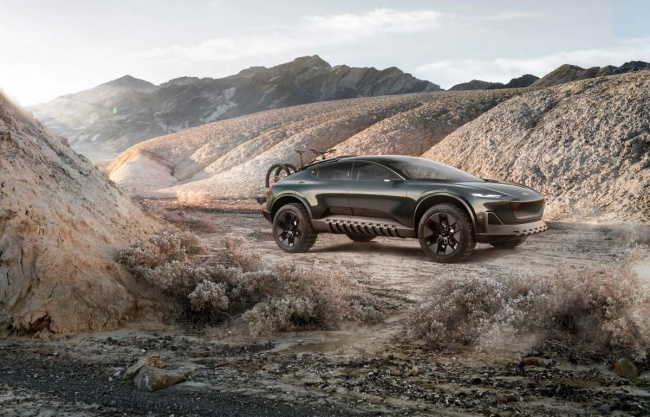 audi unveils tougher, all-electric luxury 4×4 and new electric off-roader truck