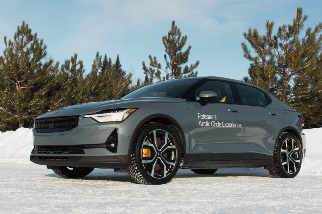 the 2023 polestar 2 ev is a mighty winter driving machine