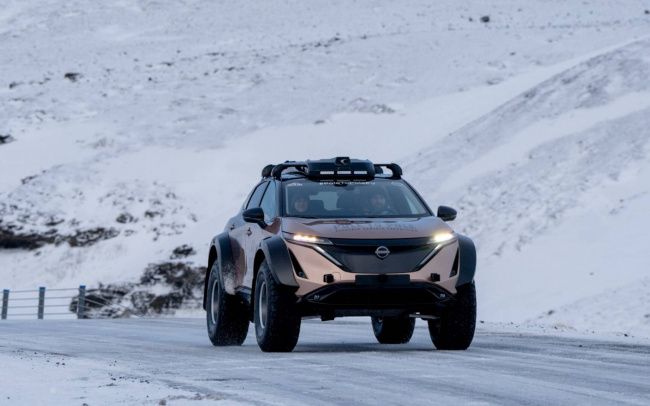 nissan unveils beefed-up ariya for pole-to-pole ev expedition