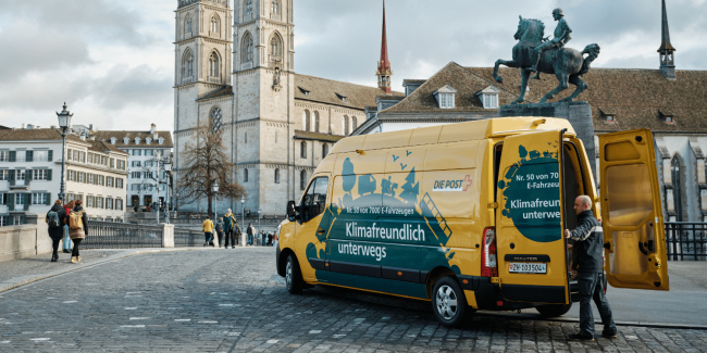 bern, electric scooters, electric transporters, swiss post, switzerland, zurich, swiss post goes fully electric in zurich and bern