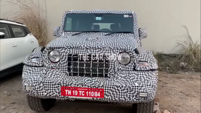 mahindra thar, mahindra thar 5 door, mahindra thar prices, mahindra thar 5-door launch, mahindra thar 5-door features, , overdrive, mahindra thar 5-door spotted testing once again