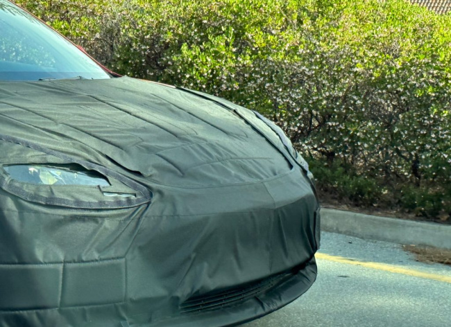 tesla model 3 refresh prototype spotted being tested