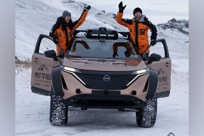modified nissan ariya ev embarks on polar expedition