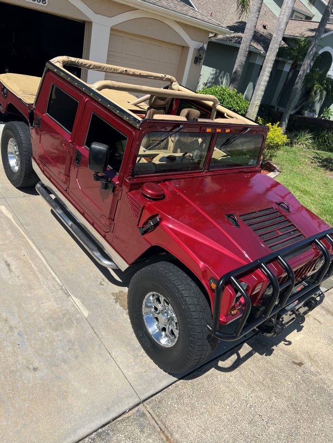 handpicked, trucks, american, news, muscle, newsletter, sports, classic, client, modern classic, europe, features, luxury, celebrity, off-road, exotic, asian, supercar, carlisle auctions is featuring a hummer open top for summer fun