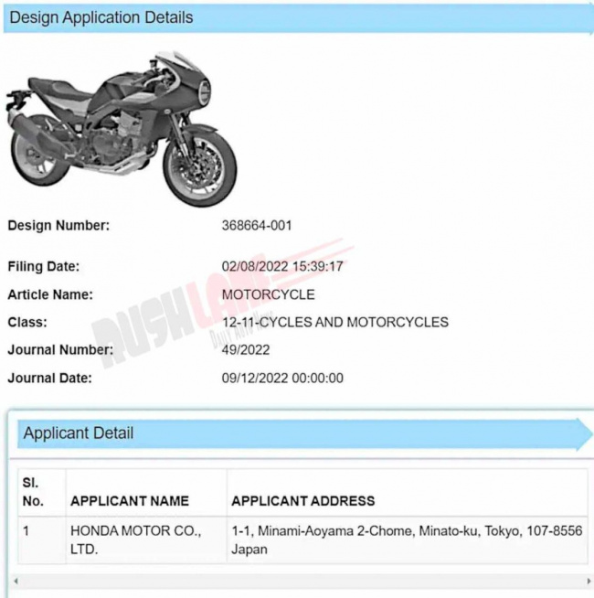 honda hawk 11 cafe racer patented in india – launch planned?