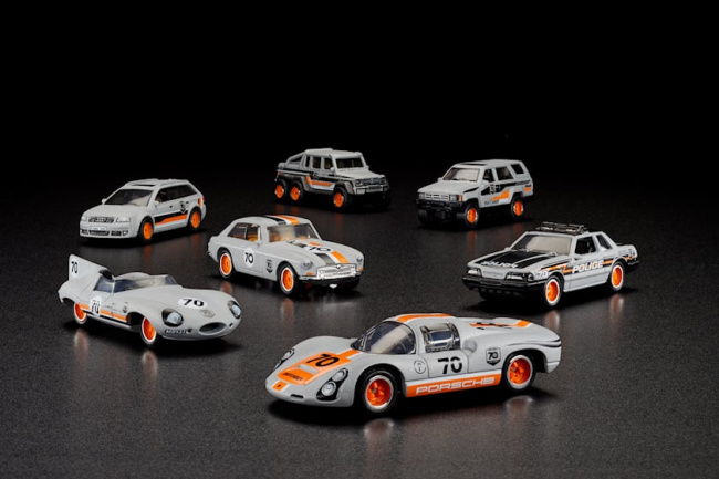 sports cars, offbeat, electric vehicles, limited edition 70th anniversary matchbox cars given green edge to iconic rides