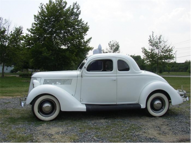 1936 Ford Business Coupe, 1930s Cars, 1936 Business Coupe, coupe, ford, old car, white wall tires