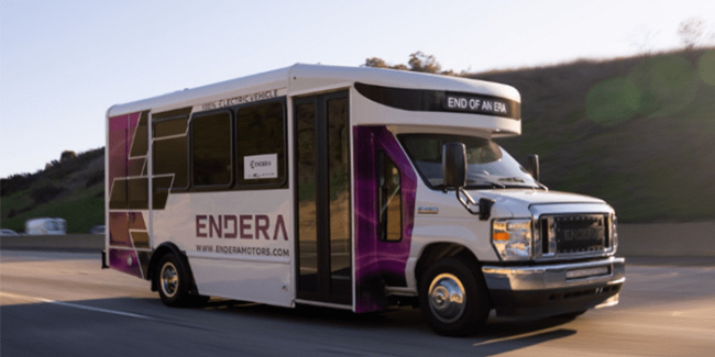 calact, california, electric buses, electric shuttles, endera, public transport, endera becomes a shuttle of choice among calact members