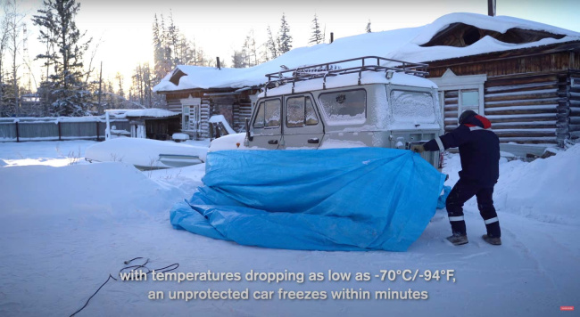 just starting your car in a siberian winter is a multi-hour ordeal