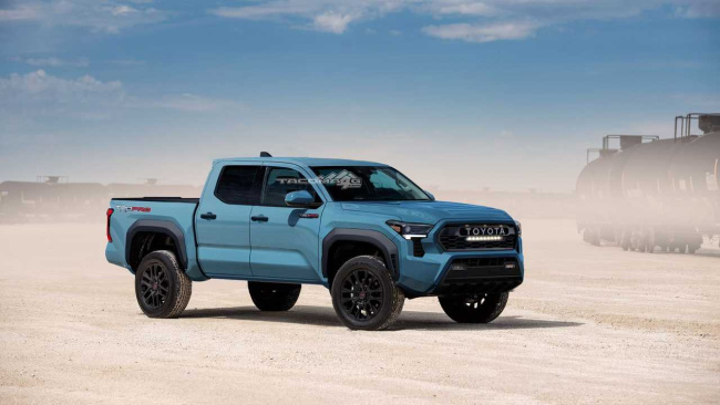 2024 toyota tacoma trd pro rendered based on patent images
