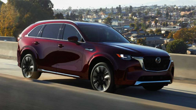 mazda cx-90, mazda cx-90 2023, mazda news, mazda suv range, hybrid cars, industry news, showroom news, family cars, green cars, 7 seater, how much? 2023 mazda cx-90's international pricing revealed - and it leaves suvs like the kia sorento and toyota kluger hybrid behind